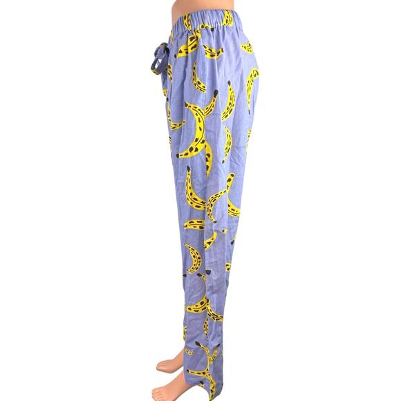 Periodical Blue Cool Bananas Straight Pull On Sleepwear Pajama Trousers Pants M - Picture 3 of 5